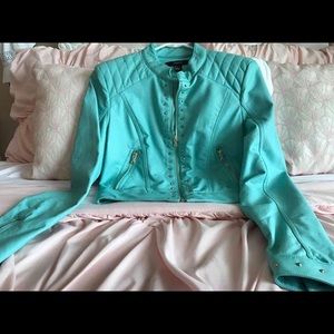 Biker faux leather jacket